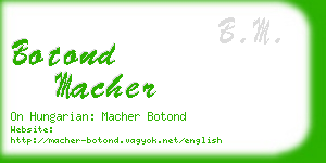 botond macher business card